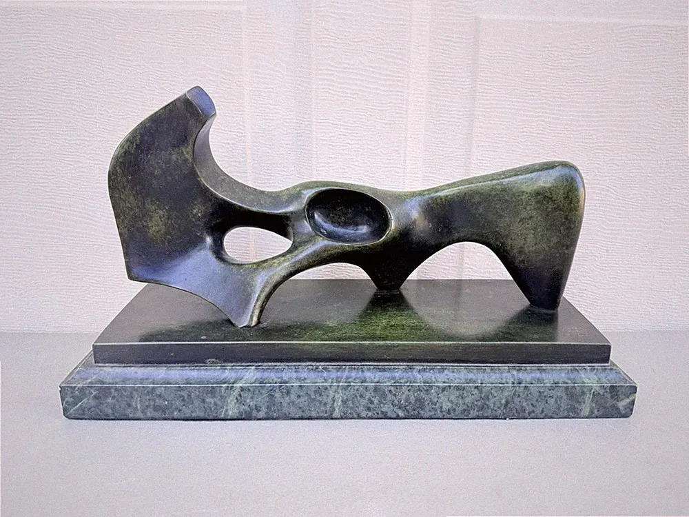 Henry Moore Bronze Sculpture Reclining Woman Signed and Numbered